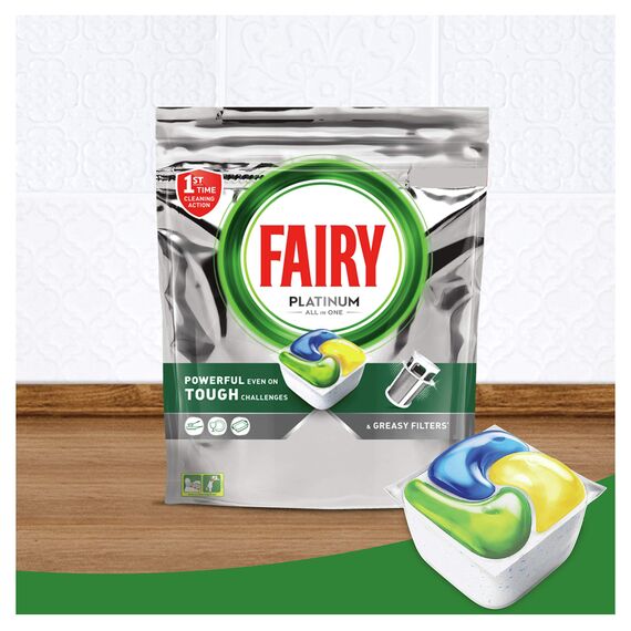 Fairy Platinum Spülmaschinentabs, Packung Original 45 Pezzi