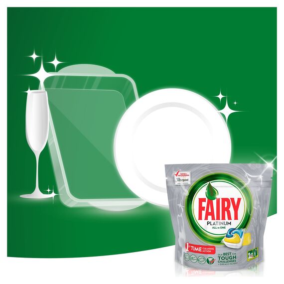 Fairy Platinum Spülmaschinentabs, Packung Zitrone 16 Pezzi