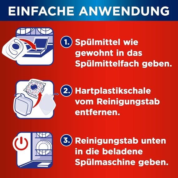 Somat Maschinenreiniger Tabs Anti-Kalk (12 WL), Spülmaschinenreiniger für monatlichen Gebrauch, Reinigungs-Tabs für die Spülmaschine, kein extra Spülgang