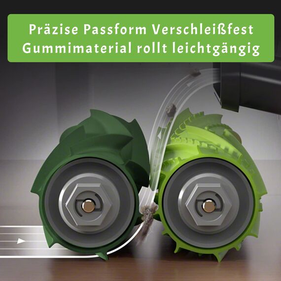 2 Set Rollen Bürste für iRobot Ersatzteile, Bürsten Ersatzteile für iRobot E Serie E5 E6 i Serie i7 i7+ i7 Plus i3 i3+ Robotik