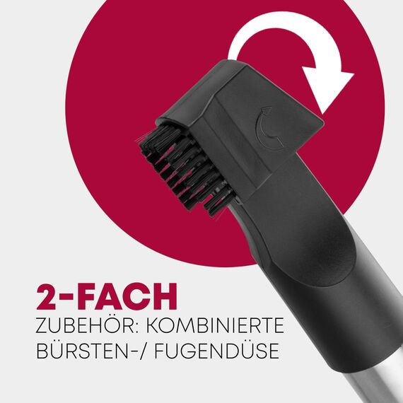 Bomann® Bodenstaubsauger mit energiesparenden 700 Watt | Staubsauger mit 5-Fach Mikrofiltersystem | Sauger mit Beutel | Umschaltbare Bodenbürste und Bürsten-/Fugendüse | BS 9019 CB N weiß