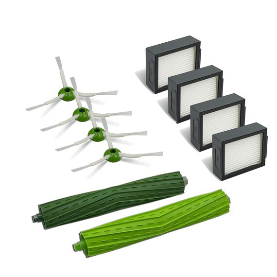 JoyBros Ersatz Zubehör für iRobot Roomba e5 e5154 e6 i7 i7+ i7156 i1 i1152 i3 + i3152 i4 i5 i8 Hauptbürsten X1 Satz, Filter HEPA X4,Seitenbürsten X4 Ersatzteile