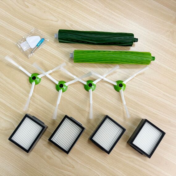 JoyBros Ersatz Zubehör für iRobot Roomba e5 e5154 e6 i7 i7+ i7156 i1 i1152 i3 + i3152 i4 i5 i8 Hauptbürsten X1 Satz, Filter HEPA X4,Seitenbürsten X4 Ersatzteile