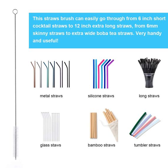 Vicloon Flaschenbürste, 11 Stück Reinigungsbürste, Bottle Brush Set, Long Handle Stainless Steel Bottle Cleaner Brush zum Waschen von schmalen Hälsen, Glas, Hydroflaschen