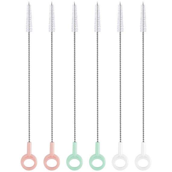 Vicloon Reinigungsbürsten, 6 Stück Flasche Reinigungsbürsten Milchschlauchbürste Nylon Schlauchbürste Set für Reagenzgläser Reinigen Teekanne Düse Trinken Strohhalme