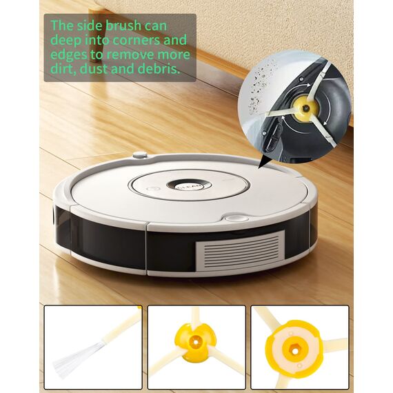 Ersatzteile für iRobot Roomba 800 900 Serie, Ersatzteile Bürsten Kompatibel mit 896 895 890 880 870 871 960 976 990 981 980 Staubsauger Zubehör, 6 Filter HEPA, 2 Sätze Gummibürste, 7 Seitenbürste