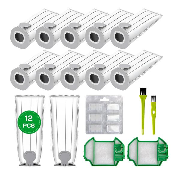12 Stück Staubsaugerbeutel für Vorwerk Kobold VK7 FP7,Staubsauger Beutel Zubehör für Vorwerk Akkusauger VK7 Staubsaugerbeutel,FP7 Premium Filtertüten für Kobold