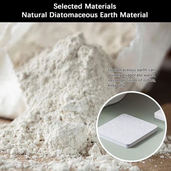 FYSL 3 Stück Wasserabsorbierender Stein für Spüle, Kieselgur Untersetzer, Diatomit Saugfähige Untersetzer, Wasser Absorbieren Und Entfeuchten, Diatomit Tablett für Schwämme, Bürsten, Seife