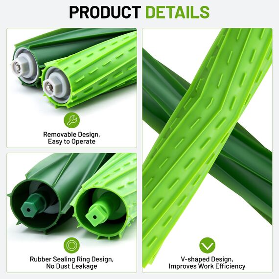 GlasFlength 2 Satz Rollen Bürste Bürsten Ersatzteile für iRobot Roomba E5 E6 E7 j7 j7+ j7 Plus i8 i8+ i7 i7+ i4 i3 i3+, Gummiwalzenbürste Zubehör Kompatibel für iRobot Roomba E I J Serie Staubsauger