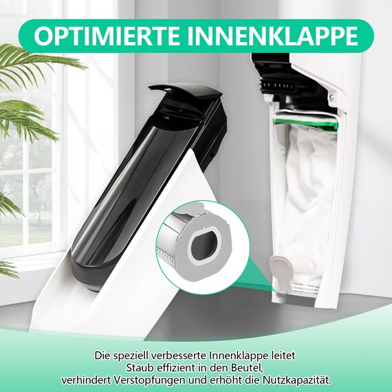 14 Staubsaugerbeutel für Vorwerk Kobold VK7 FP7 mit 2 Filtern, 6 Duftblöcken, 2 Bürsten, VK7 Staubsaugerbeutel für Vorwerk, FP7 Premium Filtertüten für Kobold