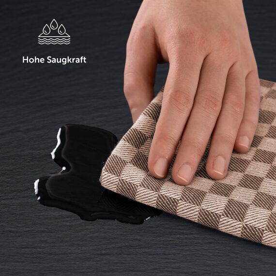 Blumtal Geschirrtücher Baumwolle 50x70 cm im 20er Set - Oeko-TEX zertifizierte Küchentücher - extrem saugstarke Geschirrhandtücher - Küchenhandtücher waschbar 95 °C - Geschirrtuch Braun