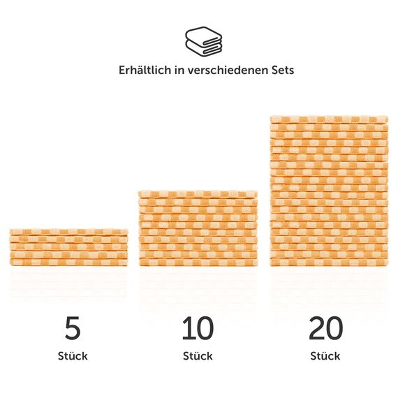 Blumtal Geschirrtücher Baumwolle 50x70 cm im 20er Set - Oeko-TEX zertifizierte Küchentücher - extrem saugstarke Geschirrhandtücher - Küchenhandtücher waschbar 95 °C - Geschirrtuch Orange