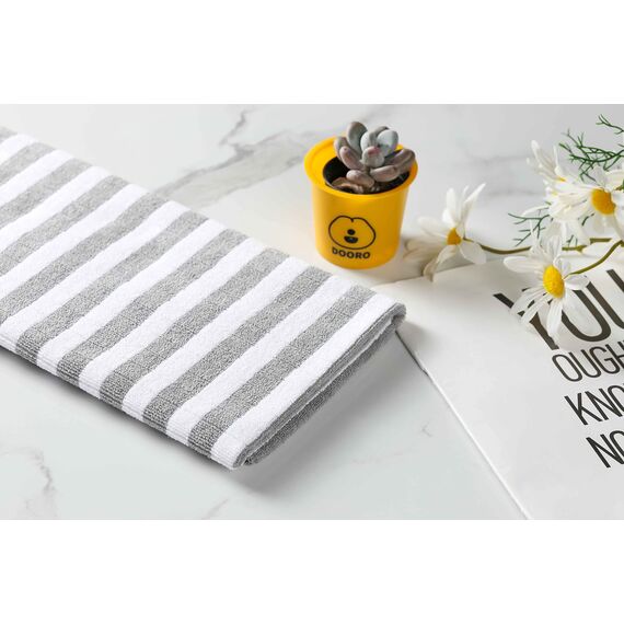 gryeer 8er-Set Microfaser Geschirrtücher, super saugfähig, weich und dick Küchentücher,Überprüfen Sie entworfen mit hängenden Schleifen, 65 x 45 cm,Grau