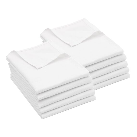 ZOLLNER 10er Set Geschirrtücher Baumwolle in 50x70 cm - super saugstarke und robuste Küchentücher - waschbar bis 60°C – in weiß - Gastronomiequalität - Oeko Tex® Zertifiziert