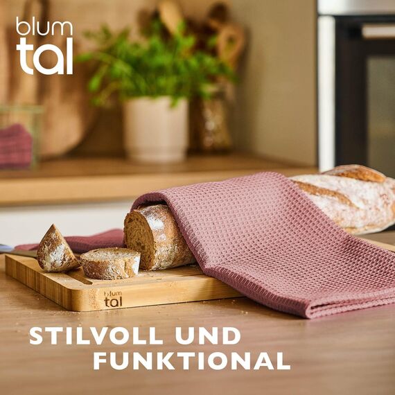 Blumtal® Geschirrtücher 50x70 cm im 4er Set - Geschirrtücher Baumwolle 100% - Küchentücher bei 60 °C waschbar - Küchentücher Baumwolle - Trockentücher Küche - Waffeltücher - Geschirrhandtuch in rosa