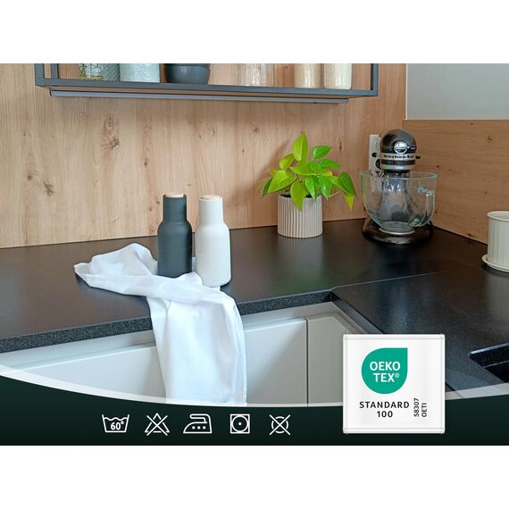 ZOLLNER 10er Set Geschirrtücher Baumwolle in 50x70 cm - super saugstarke und robuste Küchentücher - waschbar bis 60°C – in weiß - Gastronomiequalität - Oeko Tex® Zertifiziert