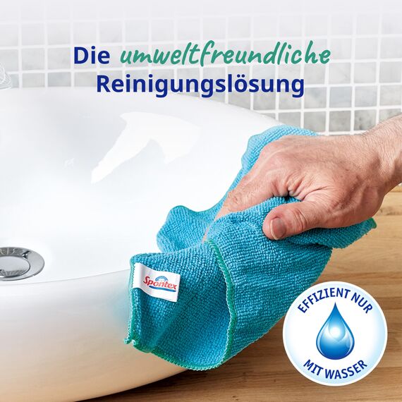 Spontex Mikrofasertücher für Reinigungsaufgaben | 16 Reinigungstücher der Mikrofaser-Kollektion | Verwendung als Staubtücher und Küchentücher | 30 x 30 cm | 16 Stück