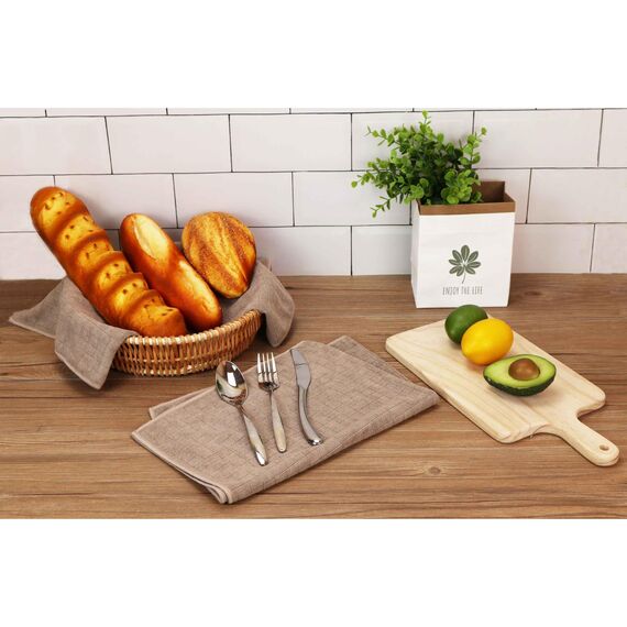 gryeer 8er-Set Microfaser Geschirrtücher, weiche, super saugfähige und fussel freie Küchentücher, 45 x 65 cm (Khaki)