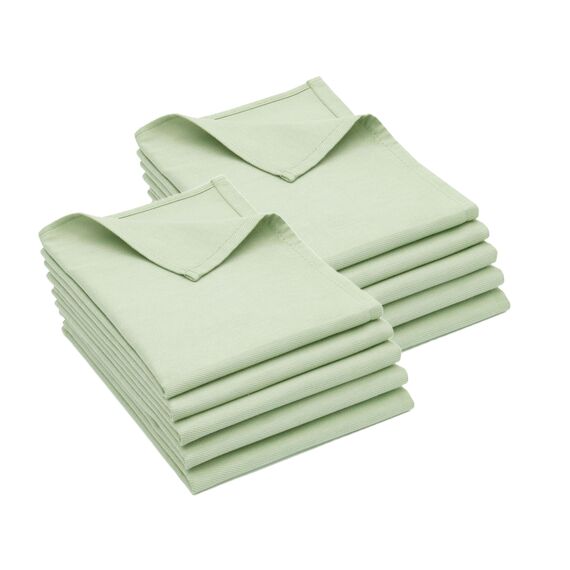 ZOLLNER 10er Set Geschirrtücher Baumwolle in 50x70 cm - super saugstarke und robuste Küchentücher - waschbar bis 60°C – in lindgrün - Gastronomiequalität - Oeko Tex® Zertifiziert