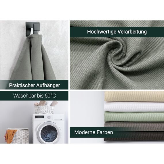 ZOLLNER 10er Set Geschirrtücher Baumwolle in 50x70 cm - super saugstarke und robuste Küchentücher - waschbar bis 60°C – in anthrazit - Gastronomiequalität - Oeko Tex® Zertifiziert