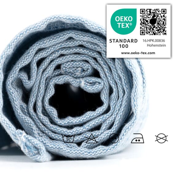 Müskaan 10er Set Geschirrtücher 100% Baumwolle 50x70 cm Aqua 210 g/m² | Küchenhandtücher für Abtrocknen, Grubentücher zum Putzen, Fusselfrei Geschirrhandtücher, Küchentücher saugstark, Geschirrtuch