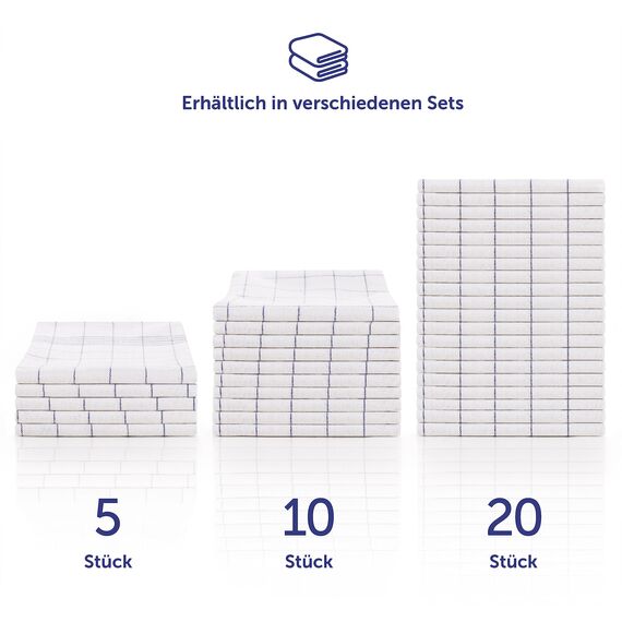 Blumtal Premium Geschirrtücher 5er Set 50x70cm - Küchentücher Baumwolle - Oeko-TEX zertifiziertes Geschirrtuch - Geschirrhandtücher Baumwolle - waschbar bis 95°C - Kitchen Towels - Geschirrhandtuch