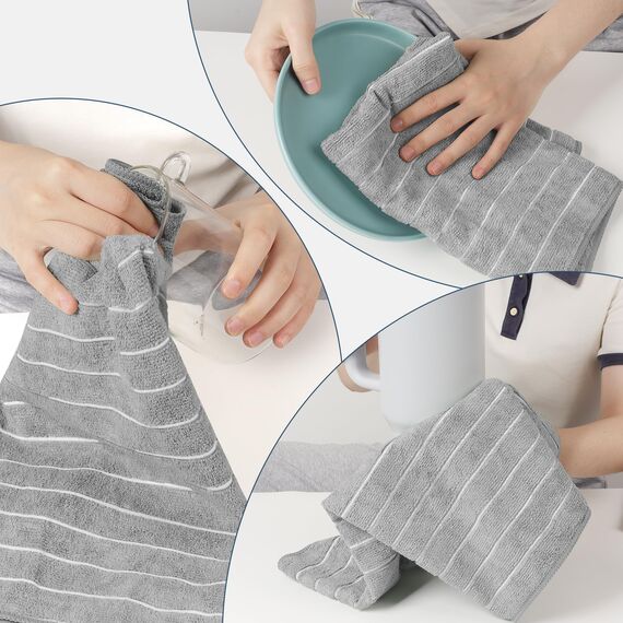 Solvant 8er Set Geschirrtücher Microfaser in 65 x 45 cm,super saugstarke und robuste Küchentücher,Premium küchenhandtücher,trockentücher küche