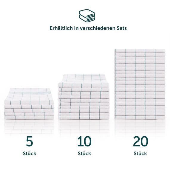 Blumtal Premium Geschirrtücher 10er Set 50x70cm - Küchentücher Baumwolle - Oeko-TEX zertifiziertes Küchentuch - Geschirrhandtücher Baumwolle - waschbar bis 95°C - Küchen Handtücher Set - Küchentuch
