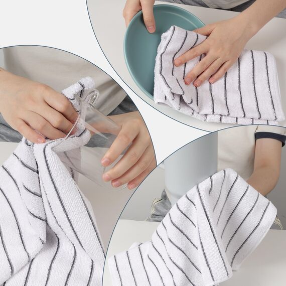 Solvant 8er Set Geschirrtücher Microfaser in 65 x 45 cm,super saugstarke und robuste Küchentücher,Premium küchenhandtücher,trockentücher küche