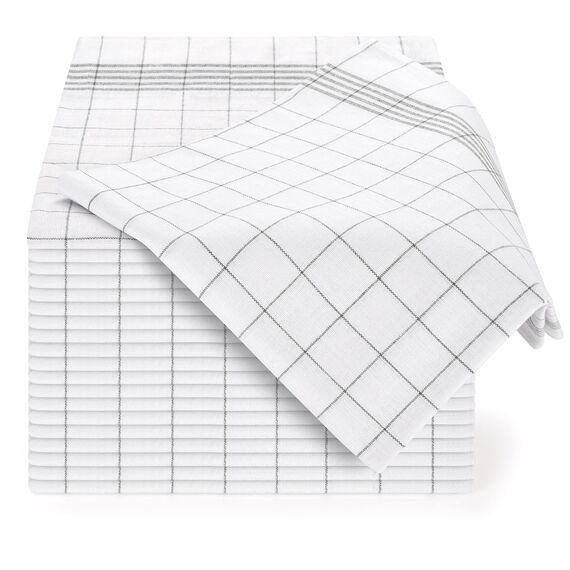 Blumtal Premium Geschirrtücher 10er Set 50x70cm - Küchentücher Baumwolle - Oeko-TEX zertifizierte Küchenhandtücher - Trockentücher Küche - Geschirrtuch schwarz - waschbar bis 95°C - Geschirrhandtuch