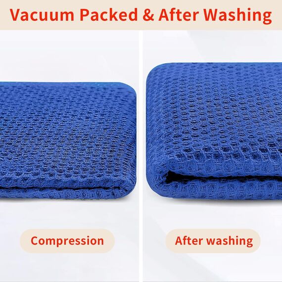 Moosfor Geschirrtücher 100% Baumwolle, 6er Set 30 x 30 cm, Weiche Geschirrhandtücher Küchenhandtücher Saugfähig Küchentücher Dicke Premium Geschirrtuch Spüllappen Putzlappen, Blau