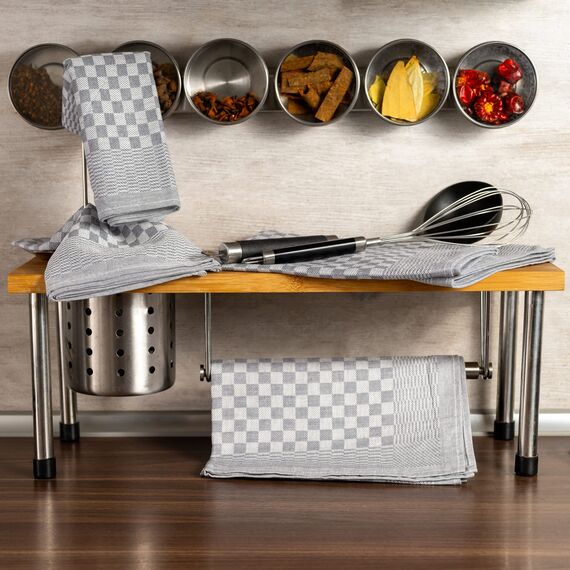 Müskaan 10er Set Geschirrtücher 50x70cm, 100% Baumwolle, Petrol – 210 g/m², Küchenhandtücher, Grubentücher zum Putzen, Fusselfrei Geschirrhandtücher, Küchentücher saugstark, Geschirrtuch Blau