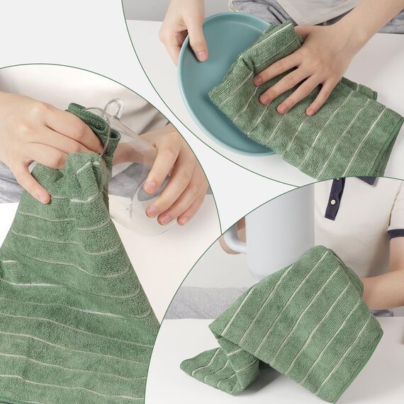 Solvant 8er Set Geschirrtücher Microfaser in 65 x 45 cm,super saugstarke und robuste Küchentücher,Premium küchenhandtücher,trockentücher küche