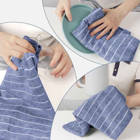 Solvant 8er Set Geschirrtücher Microfaser in 65 x 45 cm,super saugstarke und robuste Küchentücher,Premium küchenhandtücher,trockentücher küche