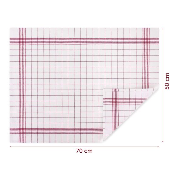 Blumtal Premium Geschirrtücher 5er Set 50x70cm - Küchentücher Baumwolle - Oeko-TEX zertifizierte Geschirrhandtücher - Trockentücher Baumwolle - Geschirrtücher rot - waschbar bis 95°C - Kitchen Towel