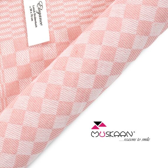 Müskaan 10er Set Geschirrtücher 50x70cm, 100% Baumwolle, Rosé – 210 g/m², Küchenhandtücher, Grubentücher zum Putzen, Fusselfrei Geschirrhandtücher, Küchentücher saugstark, Geschirrtuch Rosa