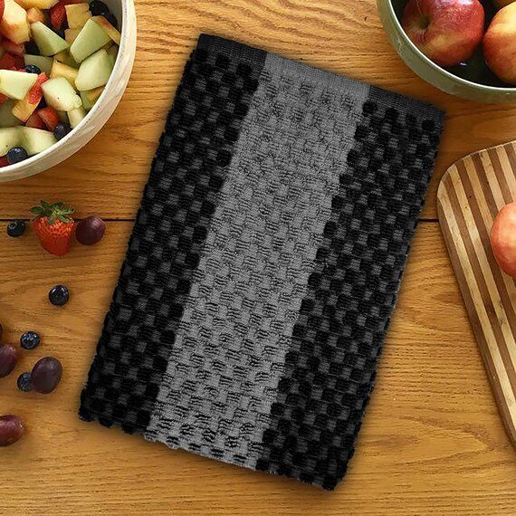 LIXURIATE Geschirrtücher mit Streifen Design für Küche – 100% Baumwolle | Super saugfähig und schnell trocknend Hotelqualität Küchentücher Set | 60x40 cm - Maschinenwaschbar für den täglichen Gebrauch