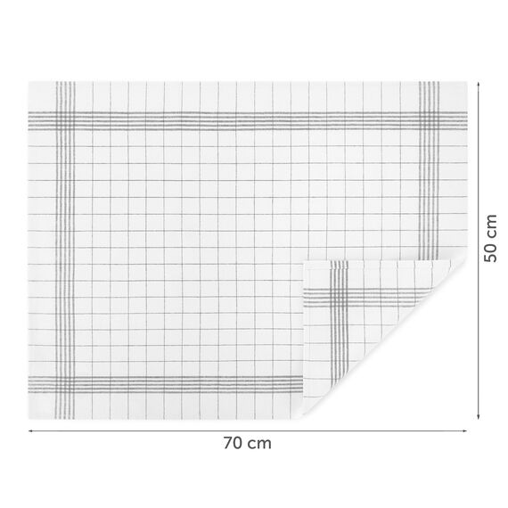 Blumtal Premium Geschirrtücher 5er Set 50x70cm - Küchentücher Baumwolle - OEKO-TEX zertifizierte Küchenhandtücher - Trockentücher Küche - Geschirrtuch grau - waschbar bis 95°C - Kitchen Towels kariert