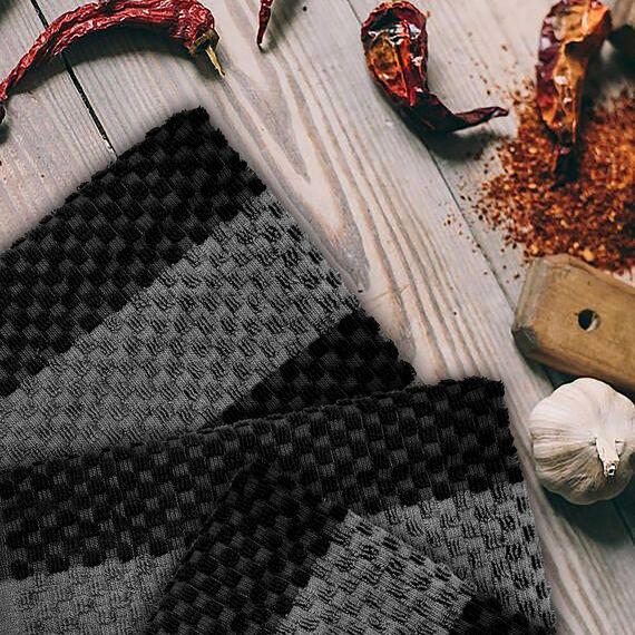 LIXURIATE Geschirrtücher mit Streifen Design für Küche – 100% Baumwolle | Super saugfähig und schnell trocknend Hotelqualität Küchentücher Set | 60x40 cm - Maschinenwaschbar für den täglichen Gebrauch