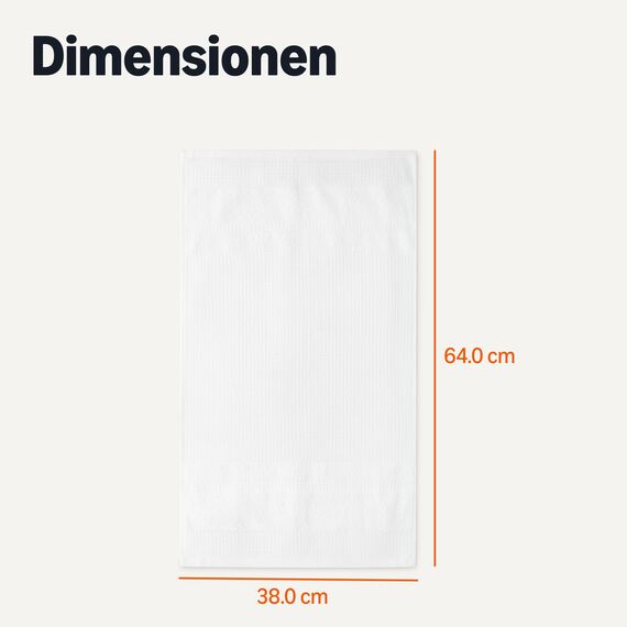 Amazon Basics Waffel-Geschirrtücher aus 100% Bio-Baumwolle - Hochsaugfähig, Schnelltrocknend, Fusselfrei Küchentücher, 38 x 64 cm, 6er-Set, Weiß