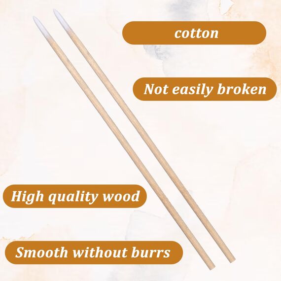 400 Stück Wattestäbchen Holz Spitz Wattestäbchen Applikatoren kleine Wattestäbchen für Tattoo, Augenbrauen, Beauty, Make-up, Nägel