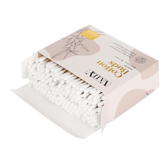 Vaily Bambus Wattestäbchen 1200er Pack - Nachhaltige Reinigungsstäbchen - Fusselfreie Ohrenstäbchen - Biologisch Abbaubar