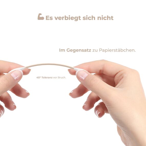 Wattestäbchen 100 – Candore – Stärkerer Bambusstab, weicher Baumwollkopf – Biologisch Abbaubar