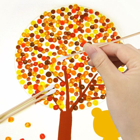 Wattestäbchen 300 Stück Langer Holzgriff Watteträger 15cm Reinigungsstäbchen für Kamera Tastatur Make-up Polieren Reinigung