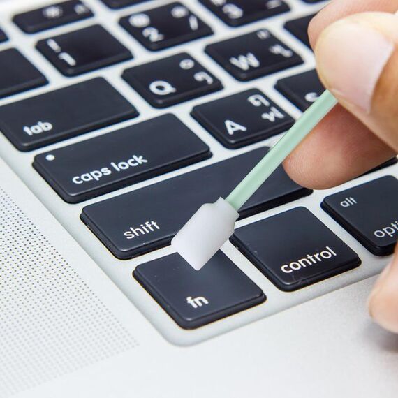 Reinigung Schwamm Lang Steril,Schaumreinigungstupfer,50 Stück Schaumreinigungs-Wattestäbchen,Schwamm Stäbchen für Tintenstrahldrucker,Wattestäbchen Rechteckig für Kamera,Objektiv,Tintenstrahldrucker