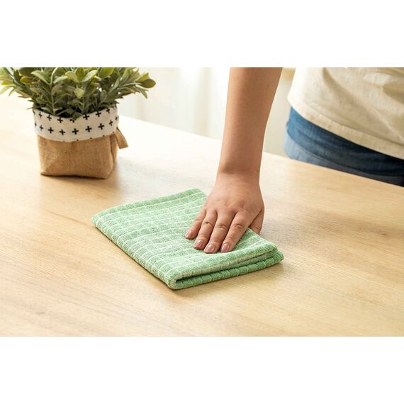 gryeer 8er-Set Bambus und Microfaser Geschirrtücher, Super weiche, saugfähige Küchentücher, 45 x 65cm, Grün