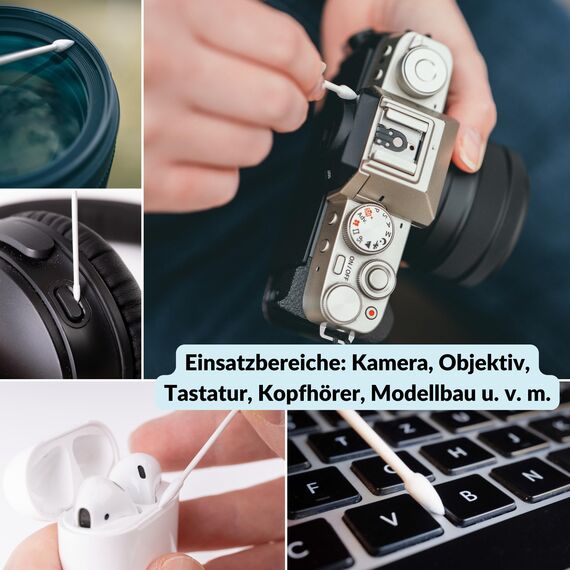 Lens-Aid Reinigungsstäbchen mit Spitze für Elekronikgeräte, Kameras und Objektive (M (100 STK))
