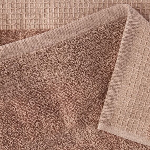 Amazon Basics Waffel-Geschirrtücher aus 100% Bio-Baumwolle - Hochsaugfähig, Schnelltrocknend, Fusselfrei Küchentücher, 38 x 64 cm, 6er-Set (Sortiert Grün, Braun, Weiß)