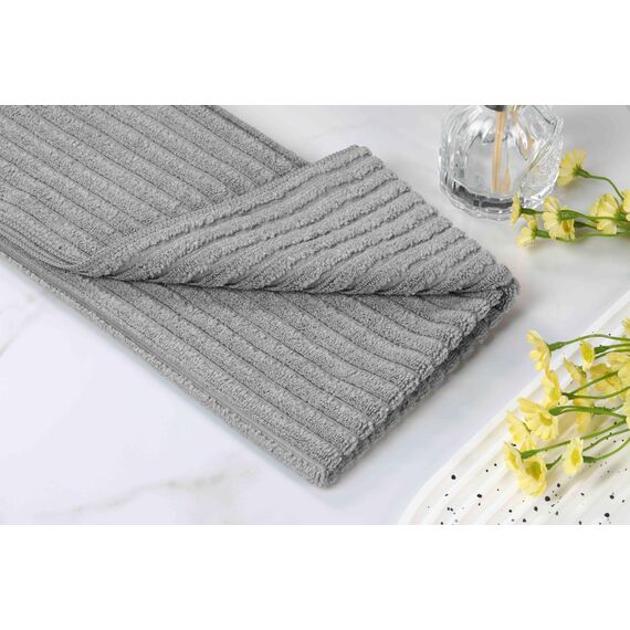 gryeer 8er-Set Microfaser Geschirrtücher, dick, super saugfähig, weich und fusselfrei Küchentücher,45 x 65 cm, Grau