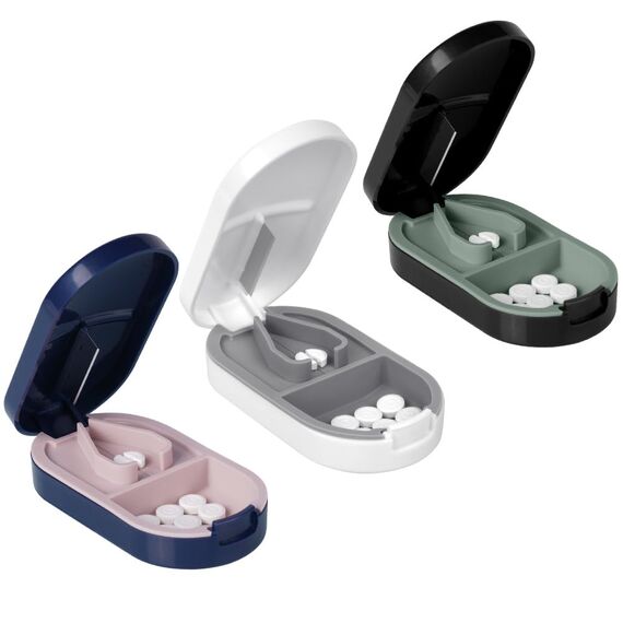 ACWOO Tablettenteiler, Tablettenteiler für Kleine und Große Tabletten, Tablettenschneider in Halbe Viertel Schneiden, Pillenschneider Tablettenzerteiler für Reise & Täglichen (3 Stück)